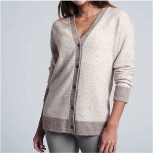 Athleta Westlake Buttondown Cardigan Merino Wool Blend Long Sleeves